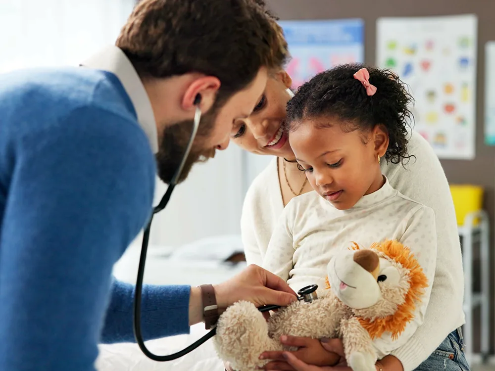 Doctor with a young patient