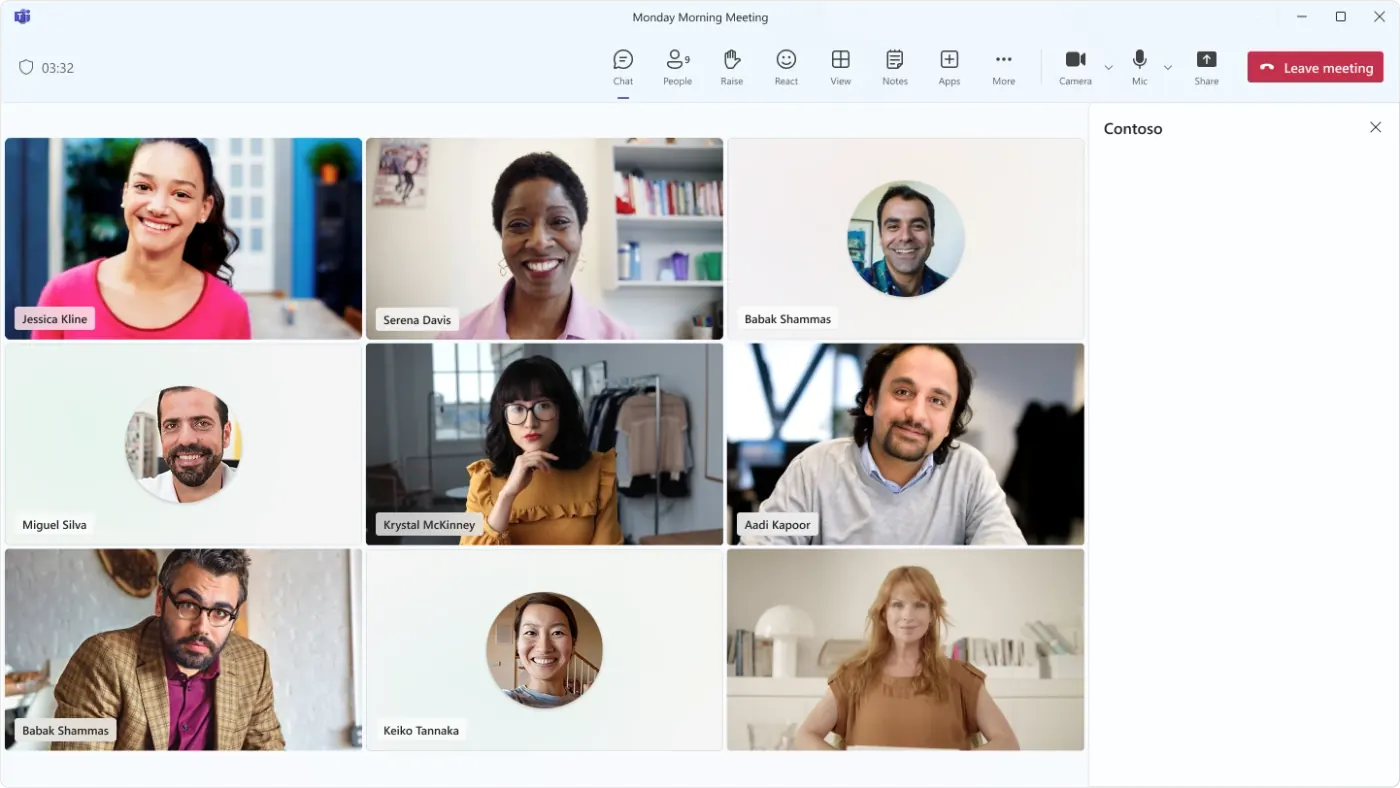 A YOVU call running inside a Microsoft Teams meeting